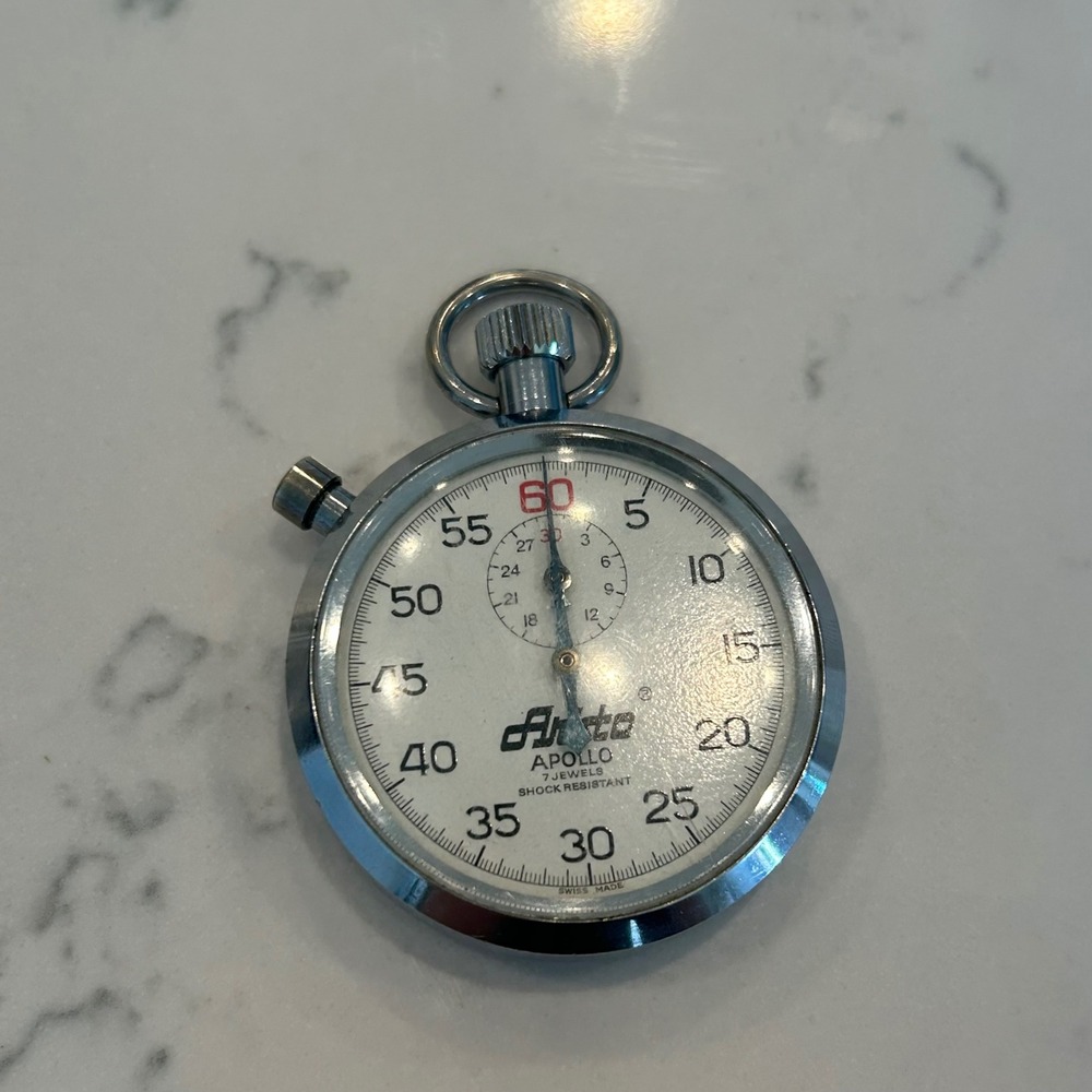 Aristo Apollo Stopwatch 7 Jewels Shock Resistant Swiss Made Analog Works